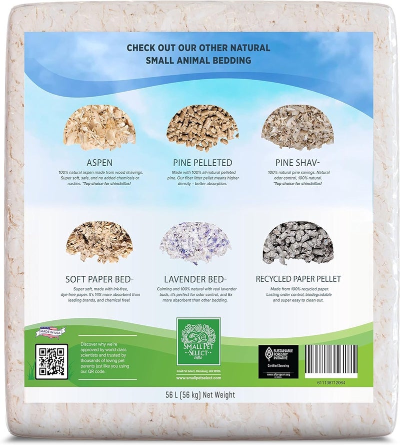 Small Pet Select White Paper Bedding 56L, Litter for Rabbit, Guinea Pig, Hamster, Bunny and Other Small Animals, Made in USA, 56L - Image 2